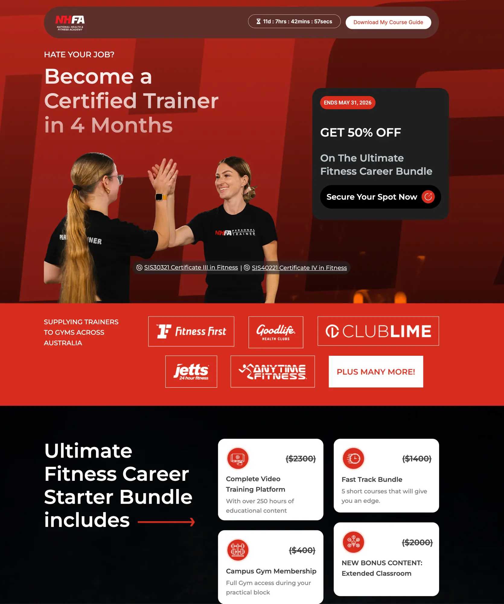NHFA landing page